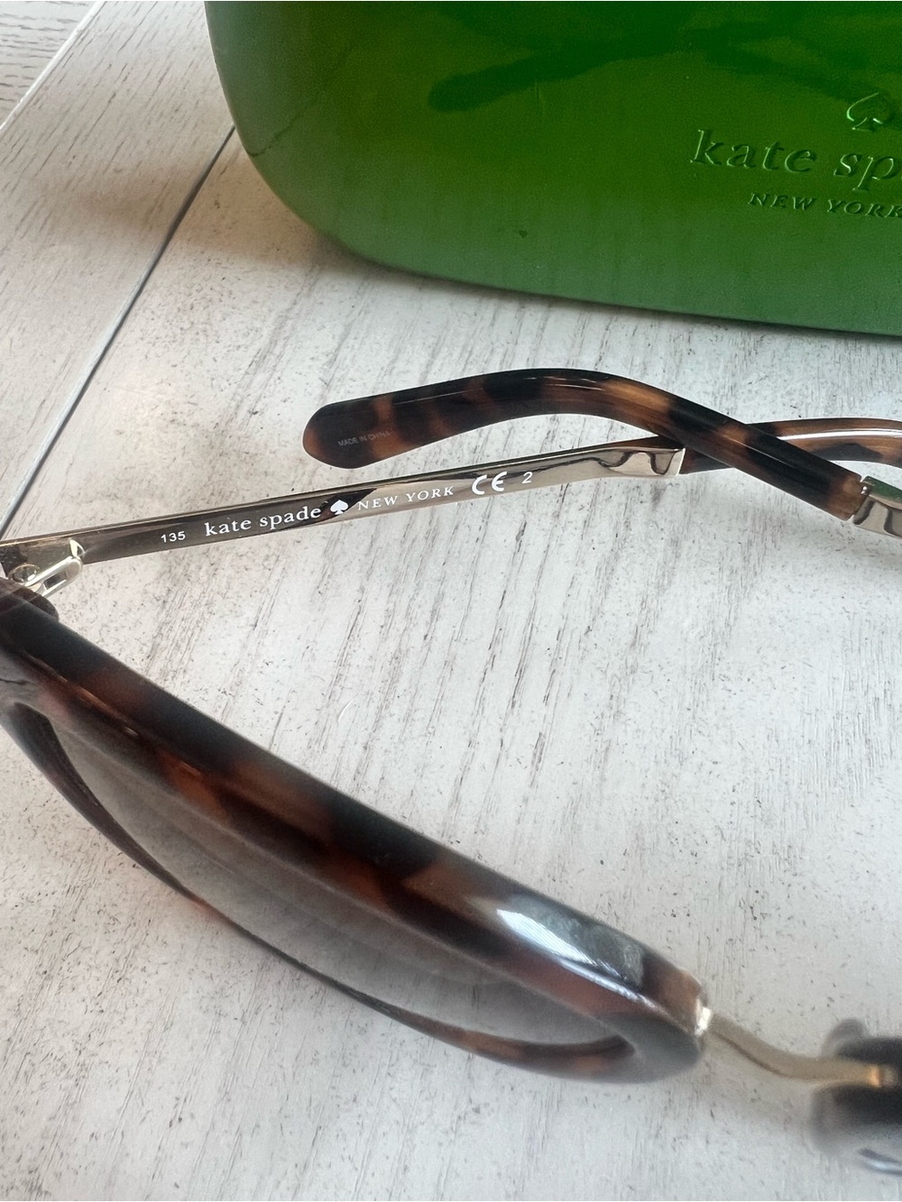 Kate Spade “Cissy” Tortoiseshell Cat-Eye Sunglasses -NWOT with Case! - Picture 2 of 6